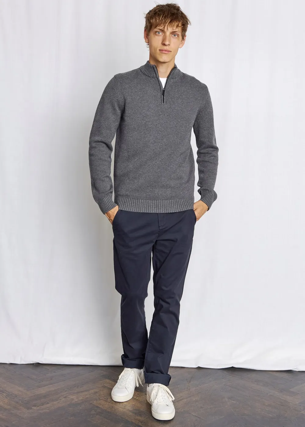 Stian Regular Fit Striktrøje, , XL Strik