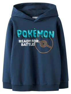 Outlet Strek Pokemon Hættetrøje, , 134-140 cm Børn Strik & Sweatshirts