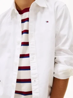 Tommy Hilfiger Stretch Oxford Cotton Skjorte, , 140 cm-Børn Skjorter