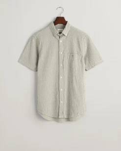 GANT Striped Seersucker Skjorte, , XL- Skjorter