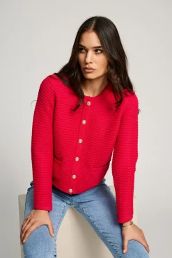 Micha Structure Spring Cardigan, , XL-Dame Cardigans