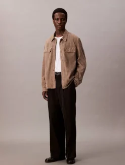 Discount Suede Overshirt, , L Overshirts