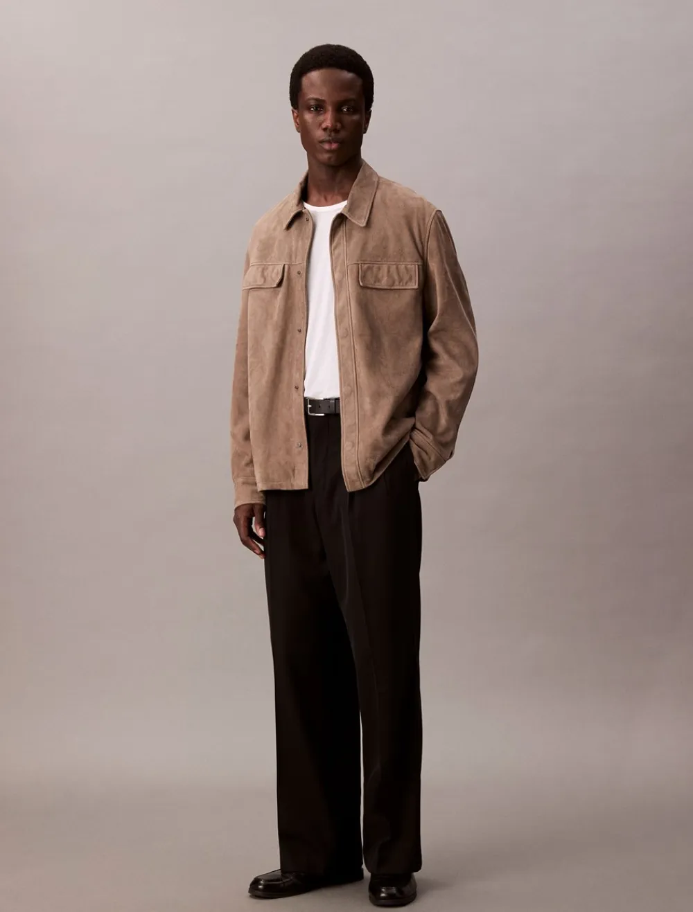 Discount Suede Overshirt, , L Overshirts