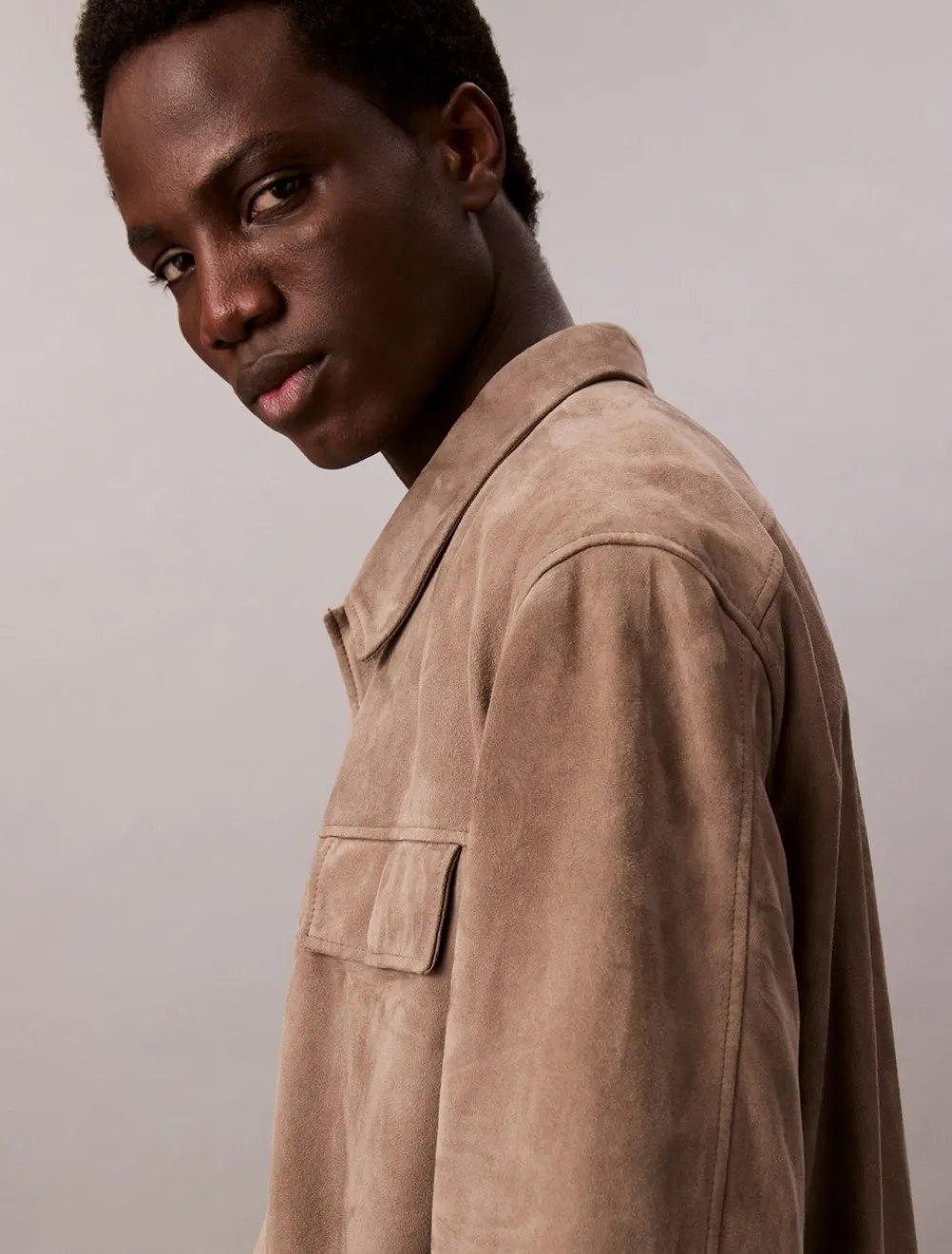 Discount Suede Overshirt, , L Overshirts