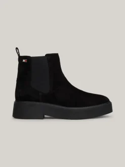 Tommy Hilfiger Suede Tonal Chunky Chelsea Ankelstøvler, , 41-Dame Støvler