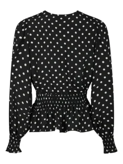 Neo Noir Tamona Crepe Dot Bluse, , 36-Dame Bluser & Skjorter
