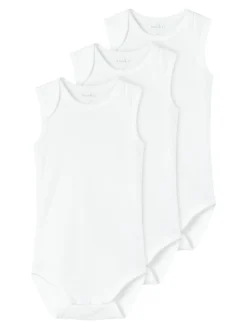 Outlet Tank Solid 3-pak Body, , 86 cm Børn Bodies & Heldragter