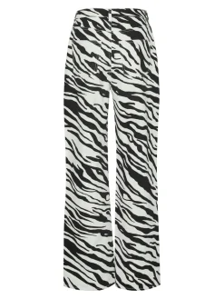 Vero Moda Tessa Wide Zebra Jeans, , W26/L32-Dame Jeans
