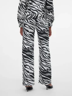 Vero Moda Tessa Wide Zebra Jeans, , W26/L32-Dame Jeans