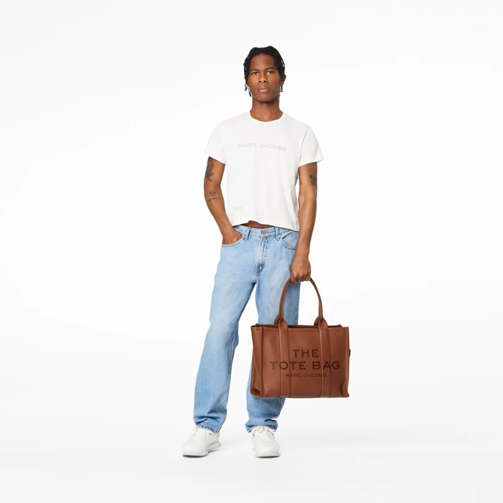 Outlet The Leather Large Tote Bag, Dame Shoppere