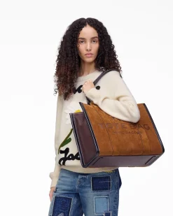 Hot The Suede Large Tote Bag, Dame Shoppere
