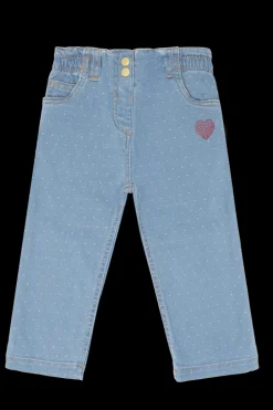 Outlet Theresa Dotty Denim Jeans, , 122 cm Børn Jeans