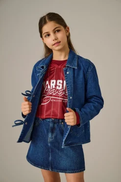 KIDS ONLY Thille Denim Jakke, , 164 cm-Børn Overtøj