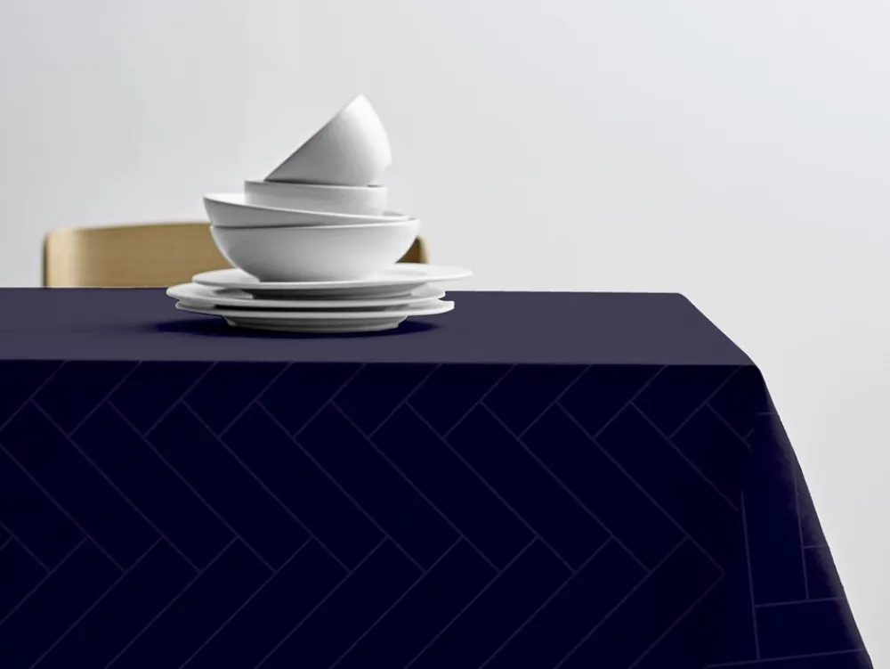 Södahl Tiles Damask Dug, , 140x370 cm- Køkkentekstiler