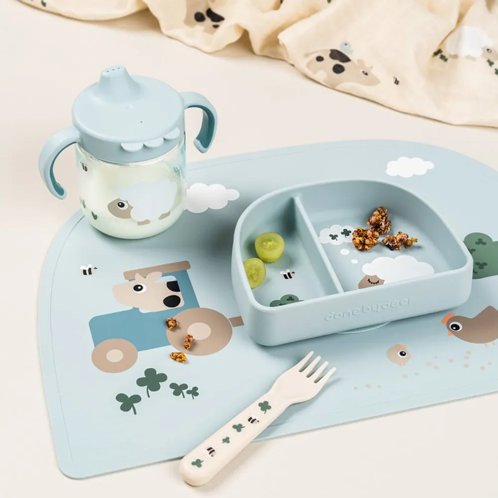 Outlet Tiny Farm Stick & Stay Inddelt Skål, Børn Børneservice