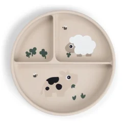 Done by Deer Tiny Farm Stick&Stay Inddelt Tallerken,-Børn Tallerkener|Børneservice
