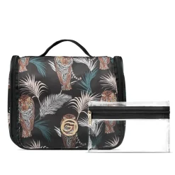 Gillian Jones Toilettaske, Tiger & Palm Tree-Dame Toilettasker|Toilet- & Makeuptasker