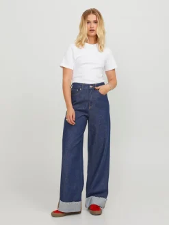 JJXX Tokyo Wide Fold Jeans, , W26/L30-Dame Jeans