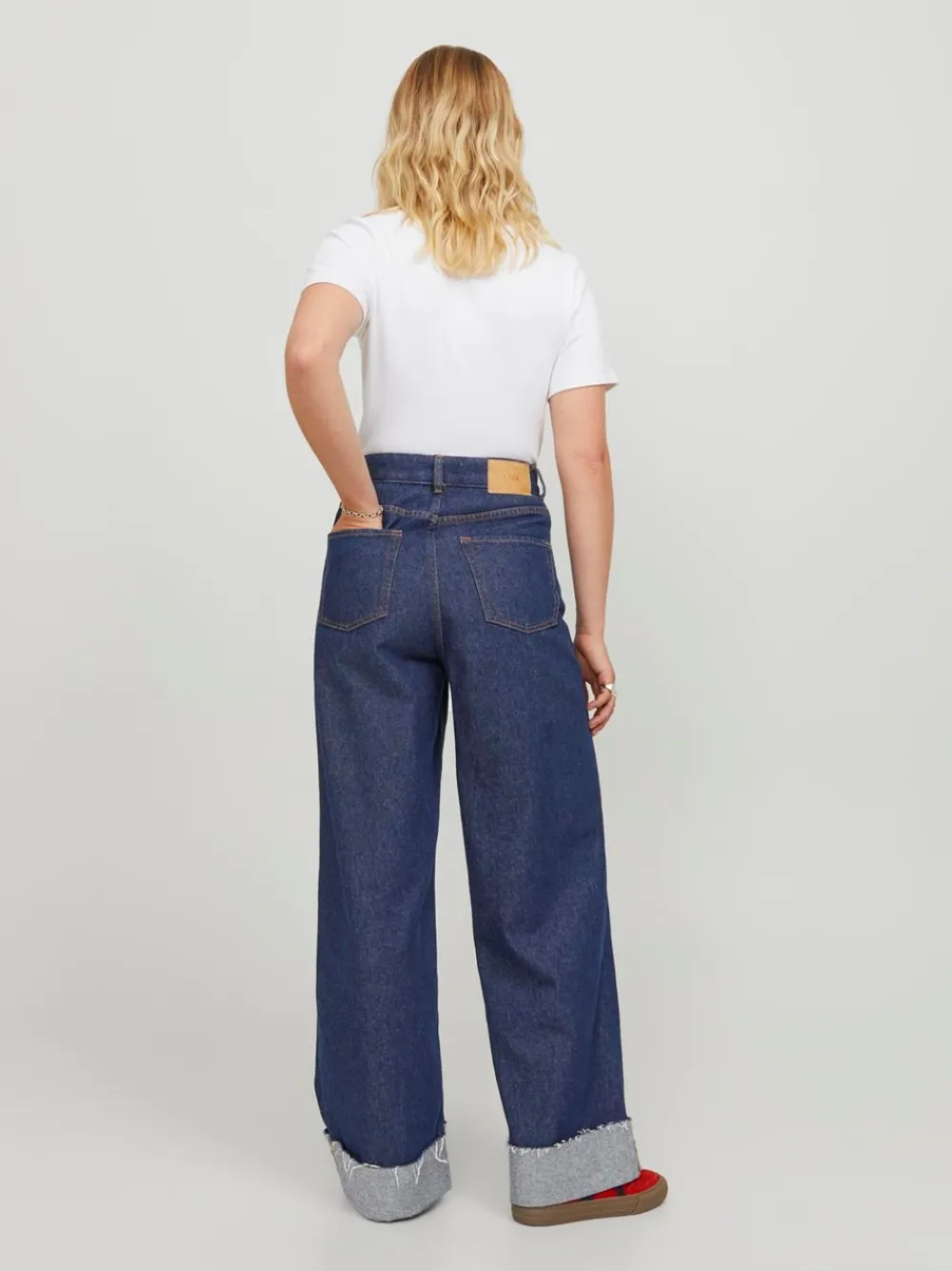 JJXX Tokyo Wide Fold Jeans, , W26/L30-Dame Jeans