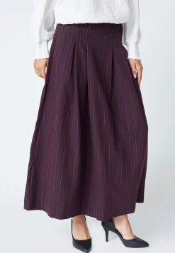 Best TrinnyCC Pleat Stripe Nederdel, , M Dame Nederdele