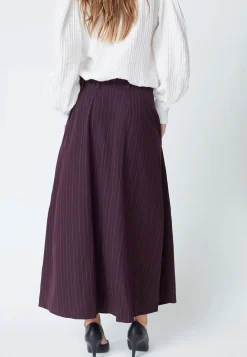 Best TrinnyCC Pleat Stripe Nederdel, , M Dame Nederdele