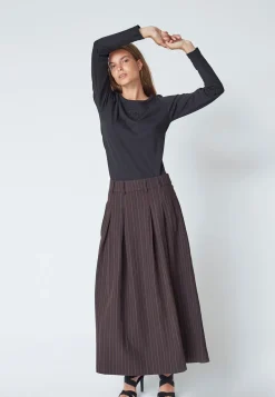 Co'Couture TrinnyCC Pleat Stripe Nederdel, , M-Dame Nederdele