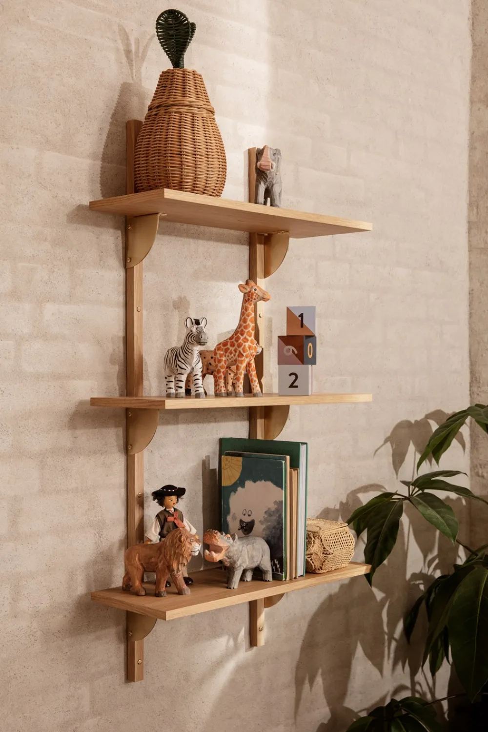 ferm LIVING Triple/Smal Sector Hylde, 54x102x22,1 cm- Hylder & Reoler