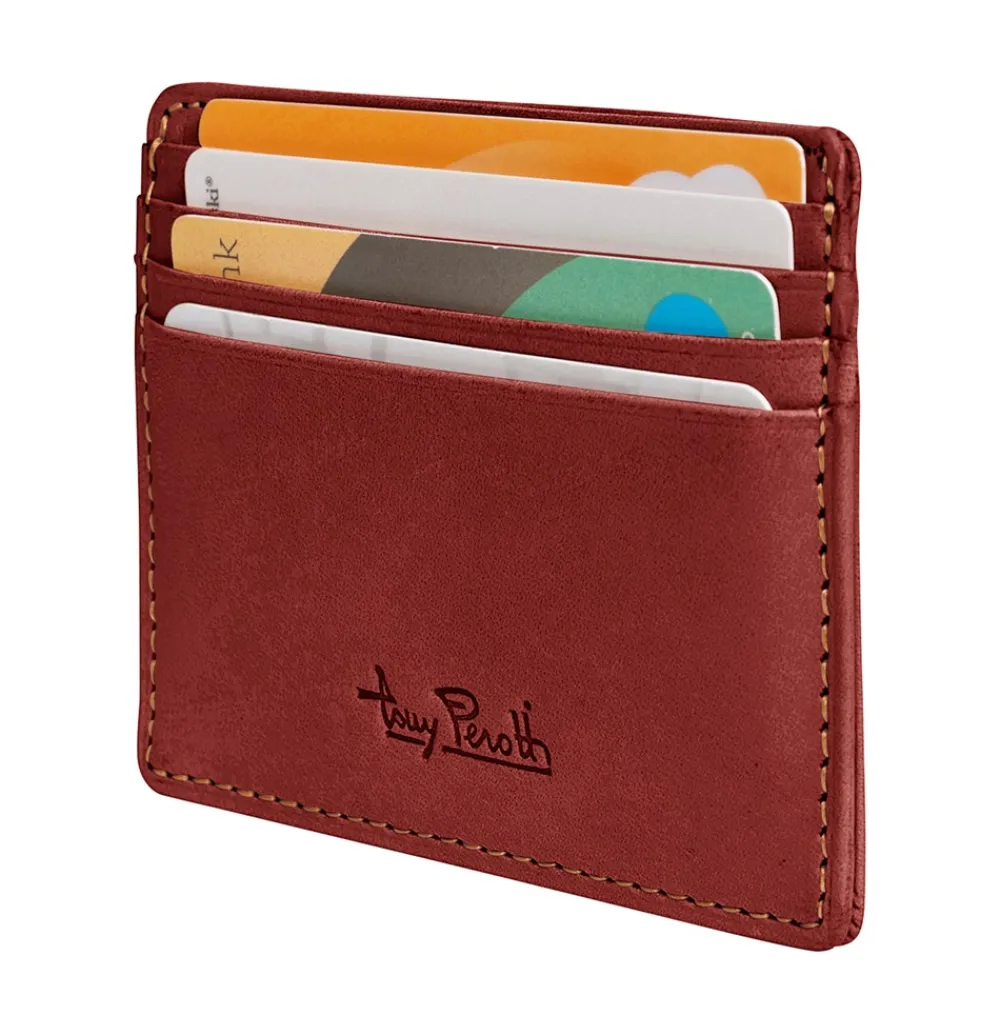 Tony Perotti Vegetale Leather Kortholder,- Tasker