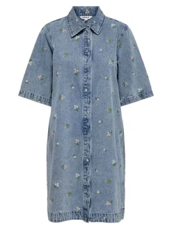 ONLY Vera-Bella Denimkjole, , M-Dame Kjoler