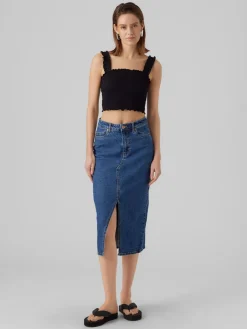 Vero Moda Veri Denimnederdel, , M-Dame Nederdele
