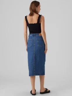 Vero Moda Veri Denimnederdel, , M-Dame Nederdele