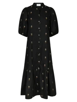 New Veronica Flower Emb Kjole, , 36 Dame Kjoler