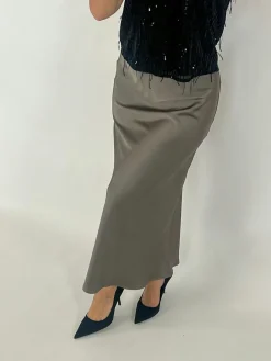 Vicky Heavy Sateen Nederdel, , 40 Dame Nederdele