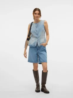 Vero Moda Villa Bermuda Denimshorts, , L-Dame Shorts