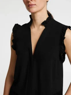 Best Viva Sun Ruffle Bluse, , 36 Dame Bluser & Skjorter