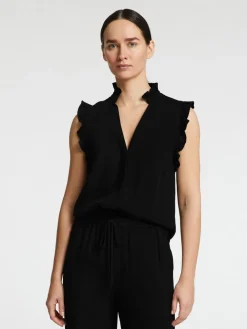 Best Viva Sun Ruffle Bluse, , 36 Dame Bluser & Skjorter