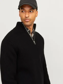 R.D.D. Royal Denim Division Walt half Zip Striktrøje, , M- Strik