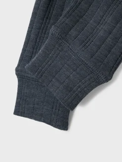 Name It Wang Wool Needle Longjohn Leggings, , 74 cm-Børn Bukser & Leggings