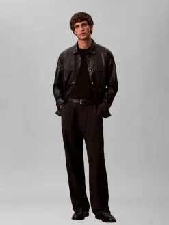 Calvin Klein Wide Leg Travel Twill Bukser, , 34- Bukser & Chinos