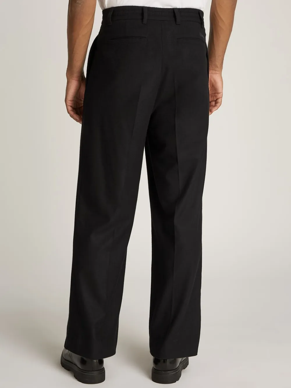 Calvin Klein Wool Wide Leg Bukser, , W32/L32- Jakkesæt & Blazere
