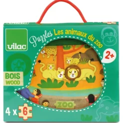 Discount Zoo Puslespil, 4x6 Brikker Børn Spil & Puslespil